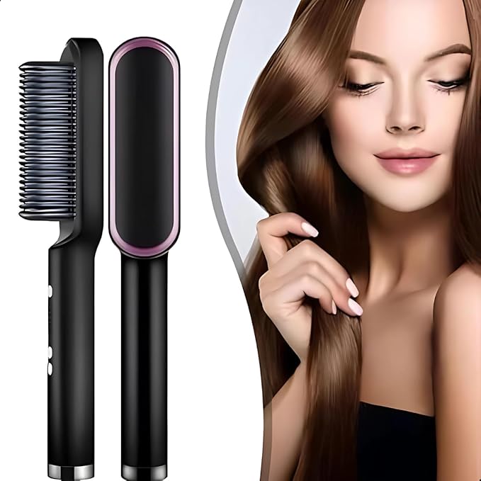 Cepillo Alisador Cerámico 360° - Liso perfecto en minutos, sin dañar tu cabello